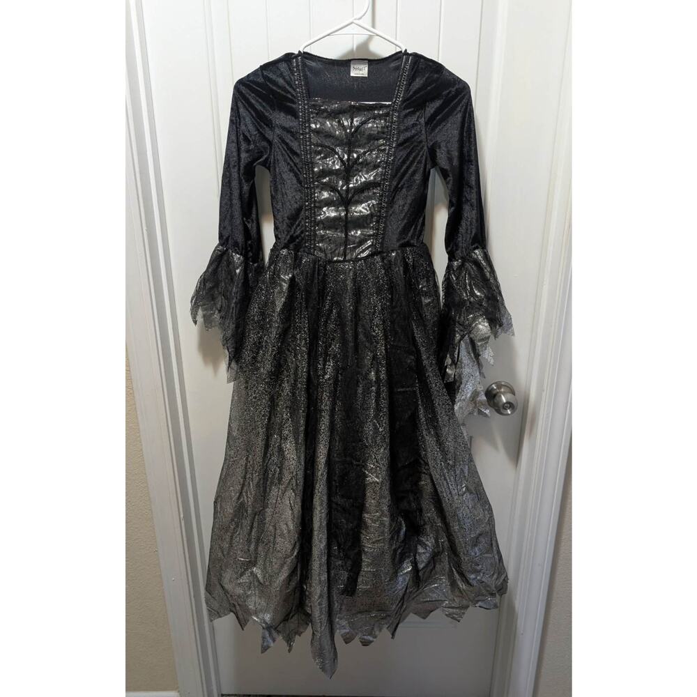 Spirit Girls Goth Gothic Witch Halloween Costume Princess Dress Size L 12-14 - Picture 2 of 13